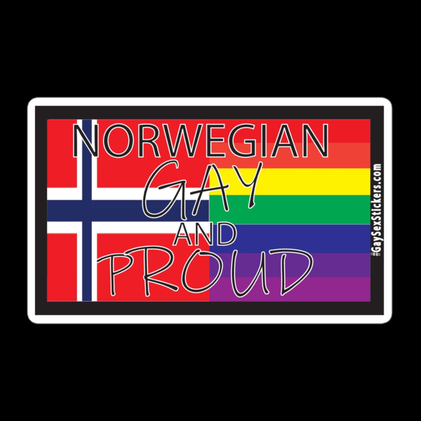 Norwegian Gay and Proud Sticker