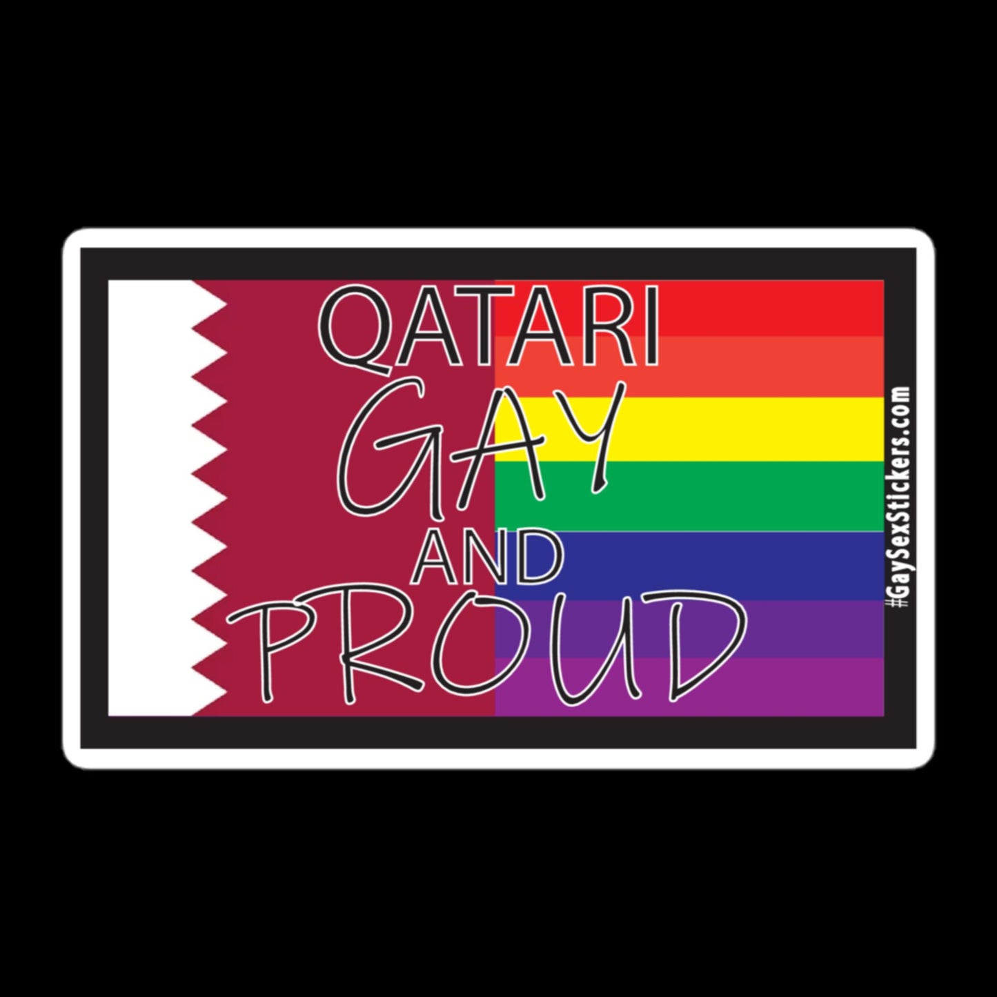 Qatari Gay and Proud Sticker