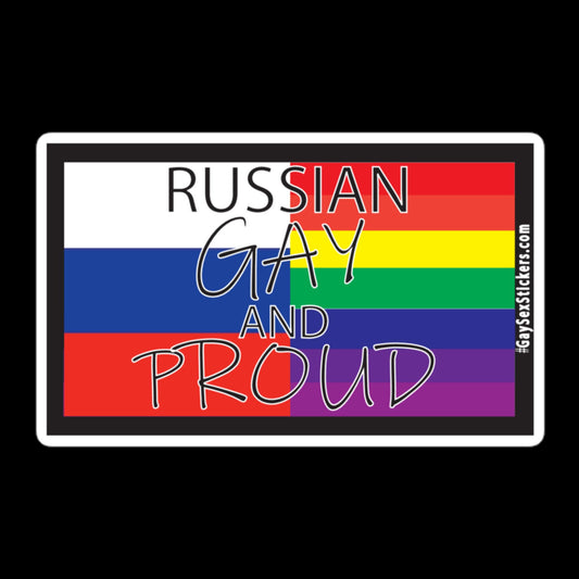 Russian Gay and Proud Sticker