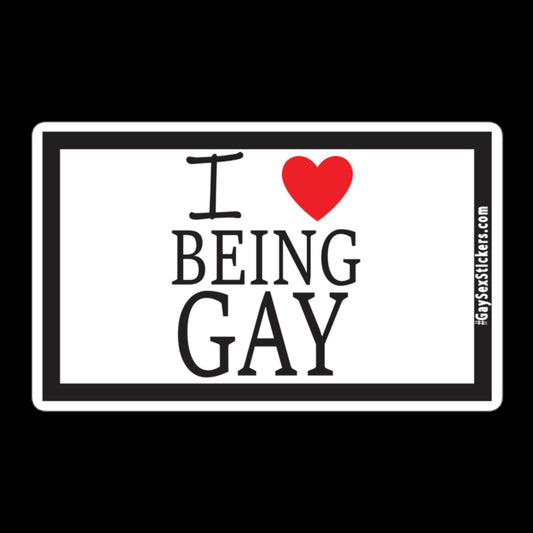 I Heart Being Gay Sticker