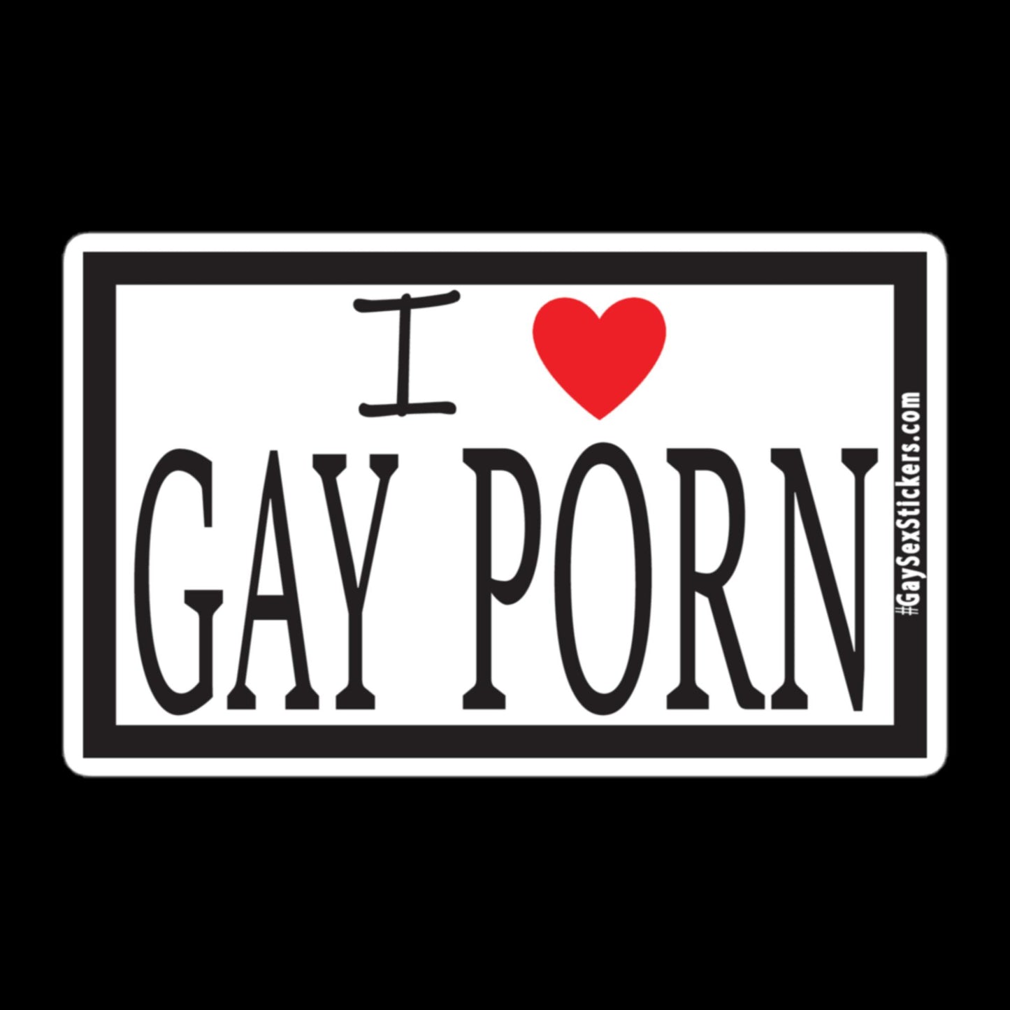 I Heart Gay Porn Sticker