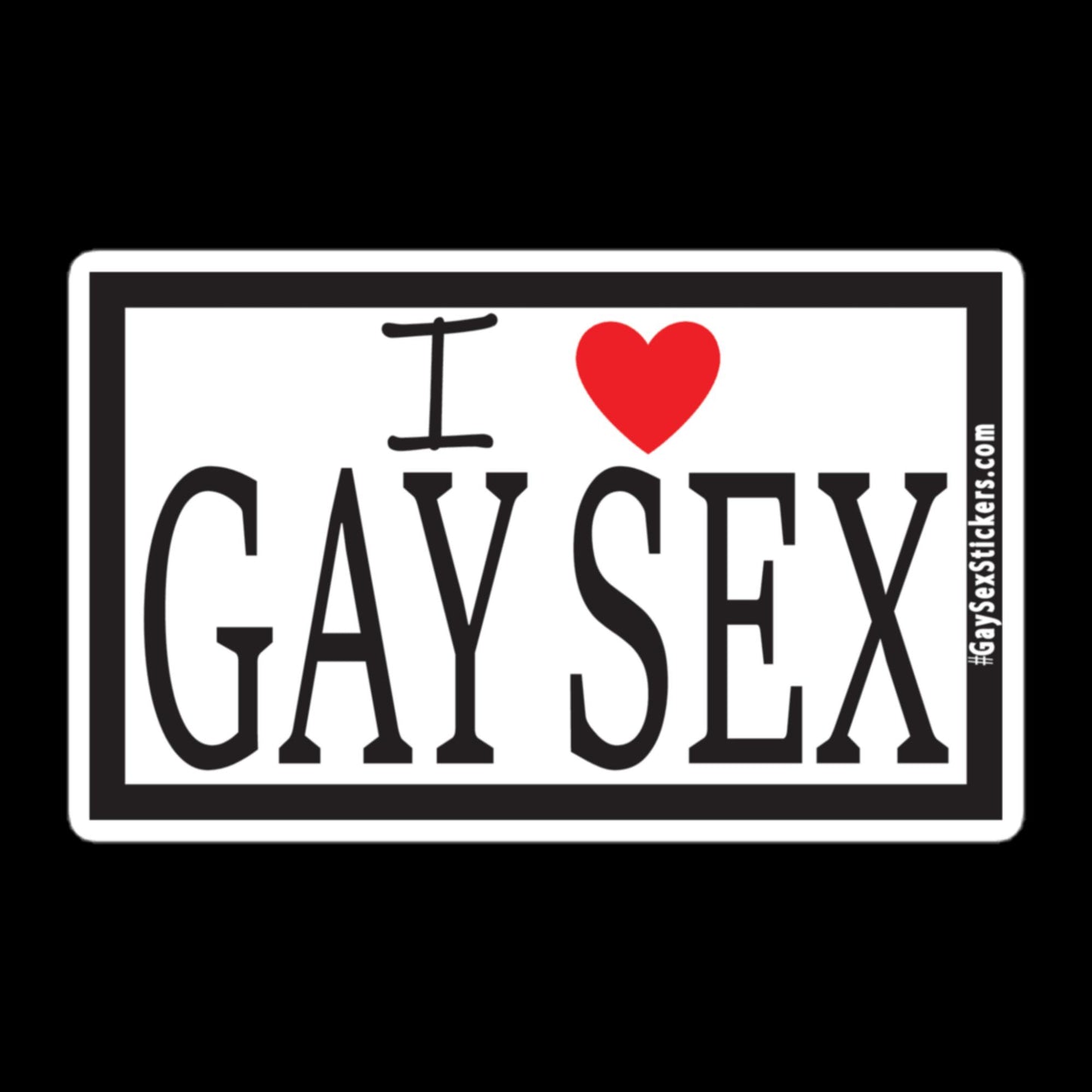 I Heart Gay Sex Sticker