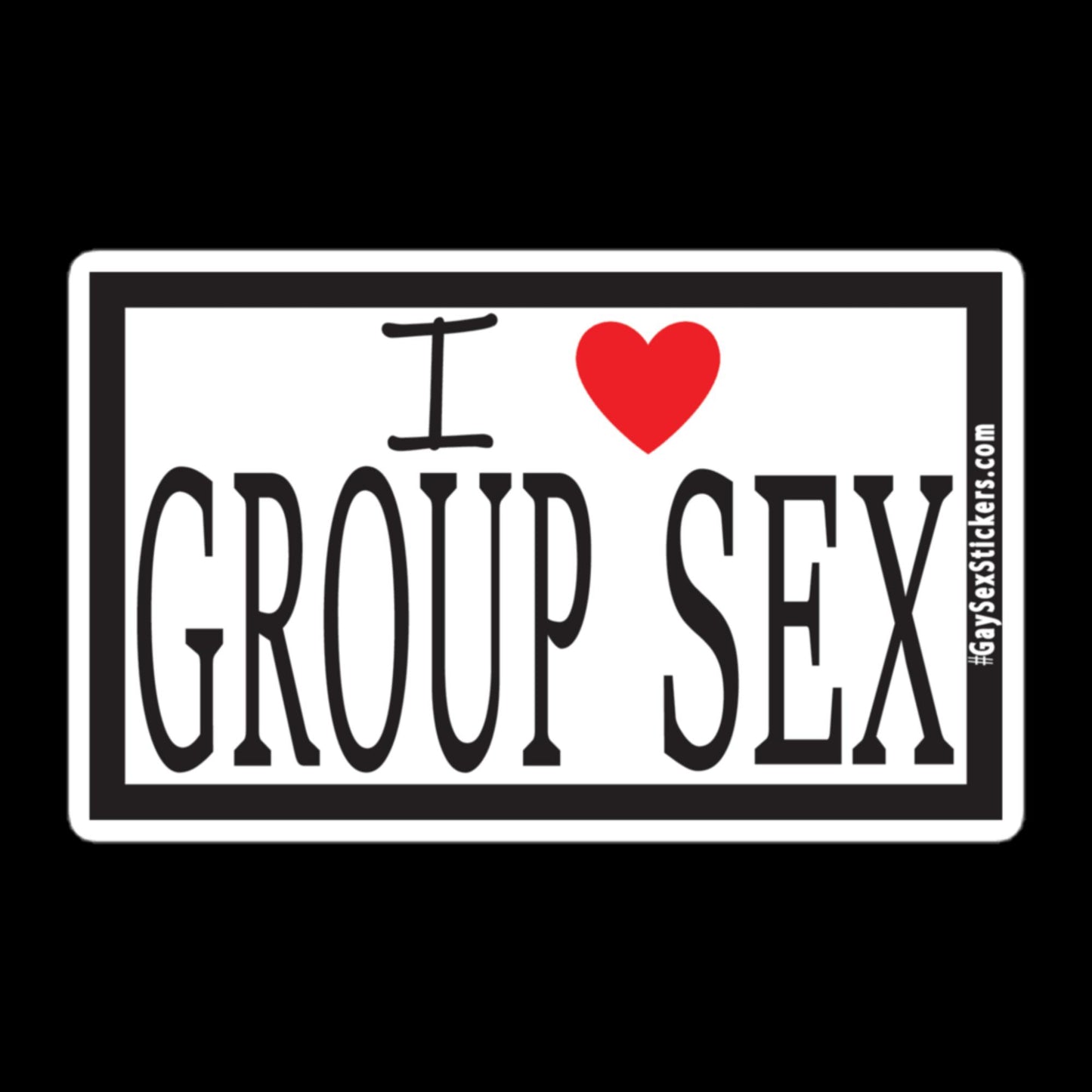 I Heart Group Sex Sticker