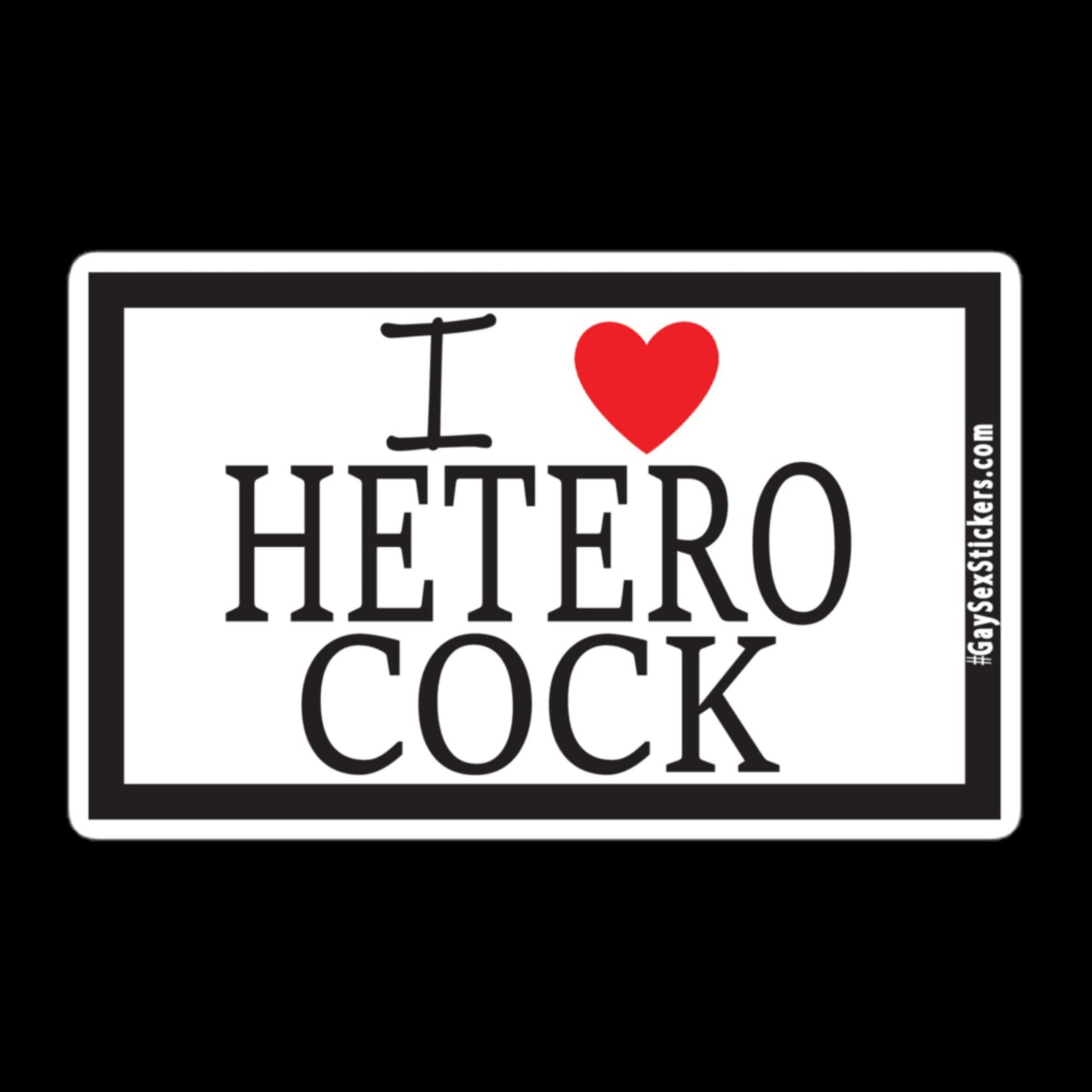 I Heart Hetero Cock Sticker