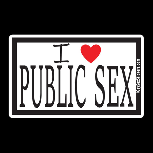 I Heart Public Sex Sticker