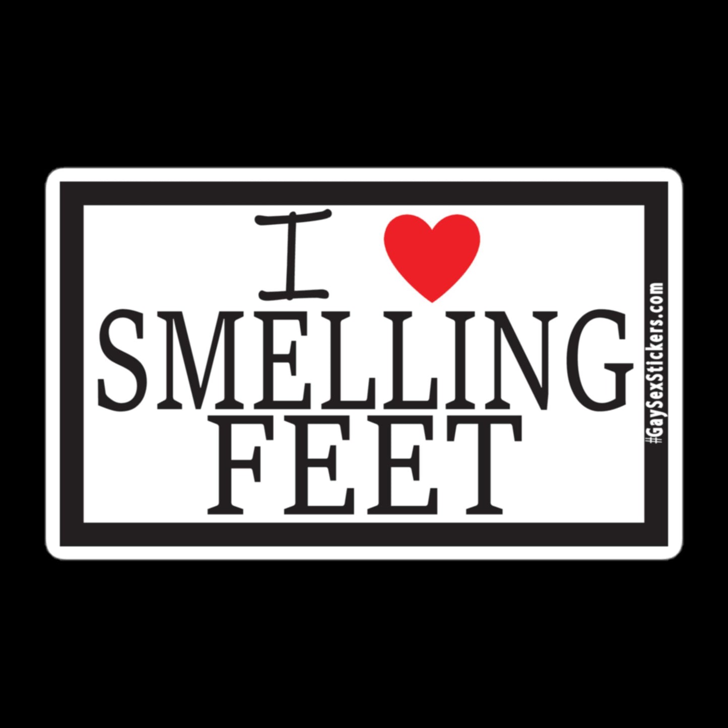 I Heart Smelling Feet Sticker