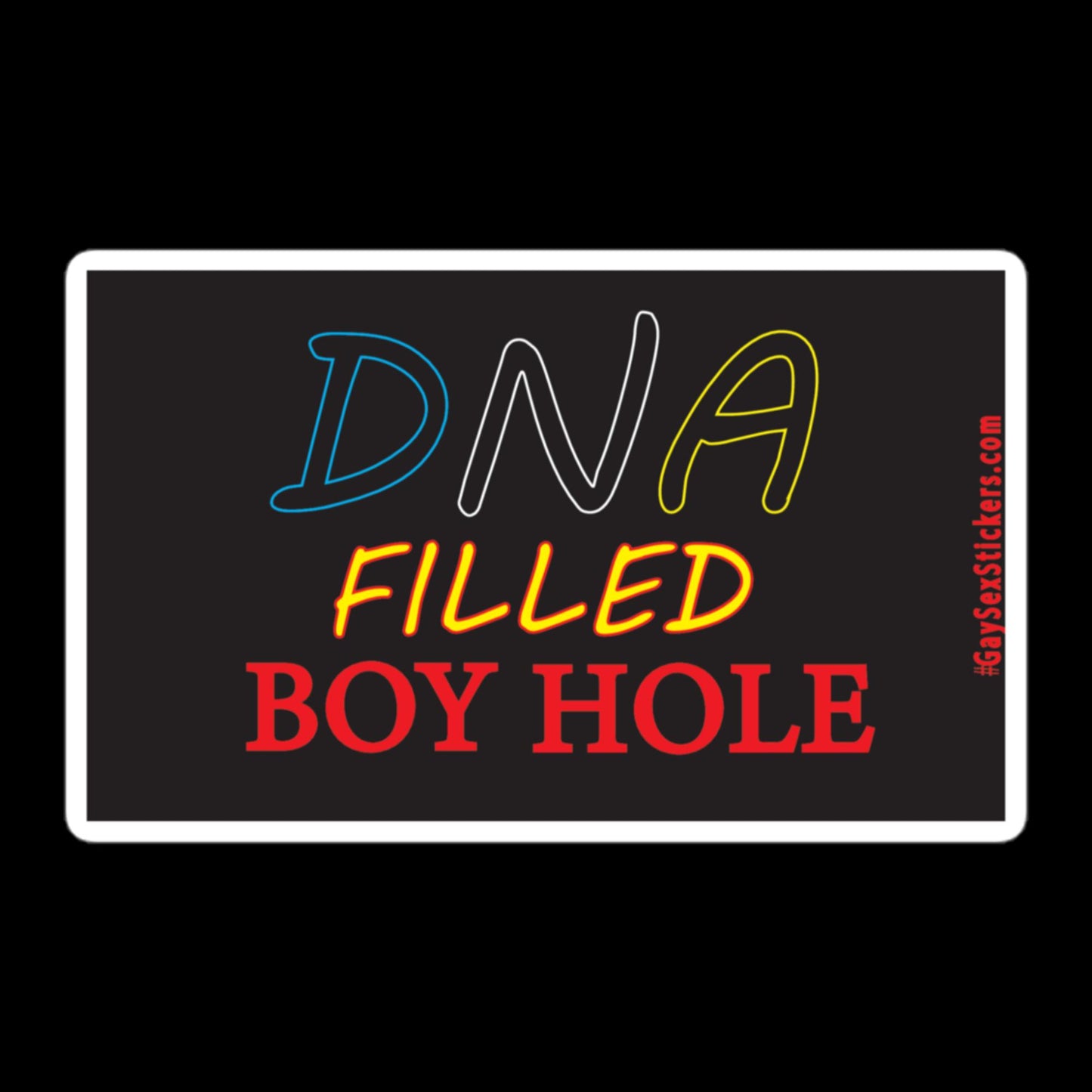 DNA Filled Boy Hole Sticker