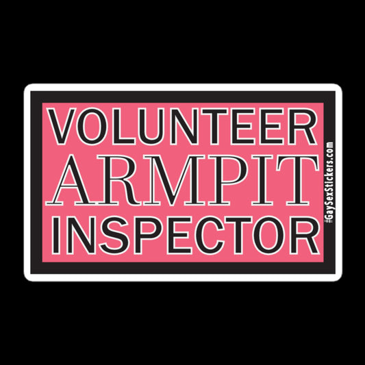 Volunteer Armpit Inspector Sticker