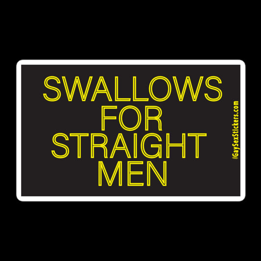 Swallows For Straight Men Sticker