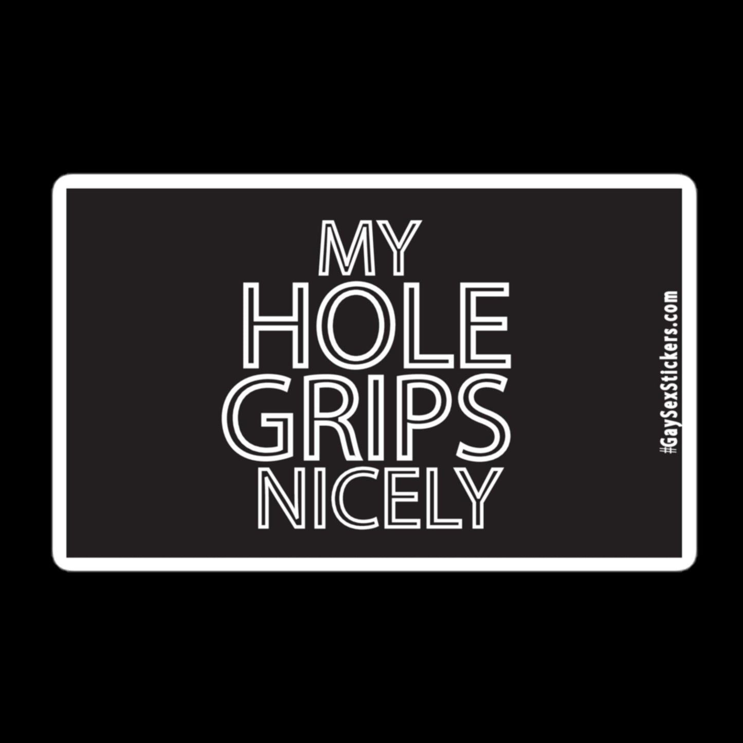 My Hole Grips Nicely Sticker