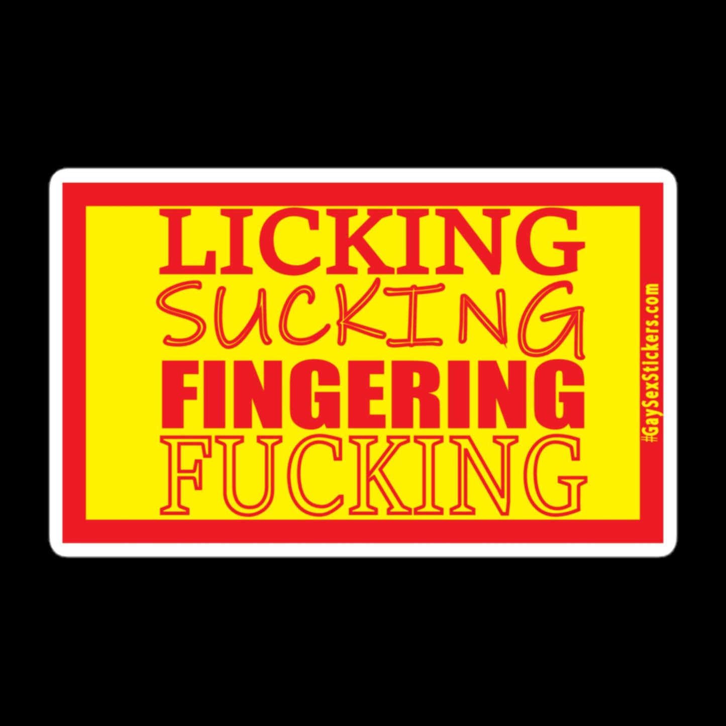 Licking Sucking Fingering Fucking Sticker