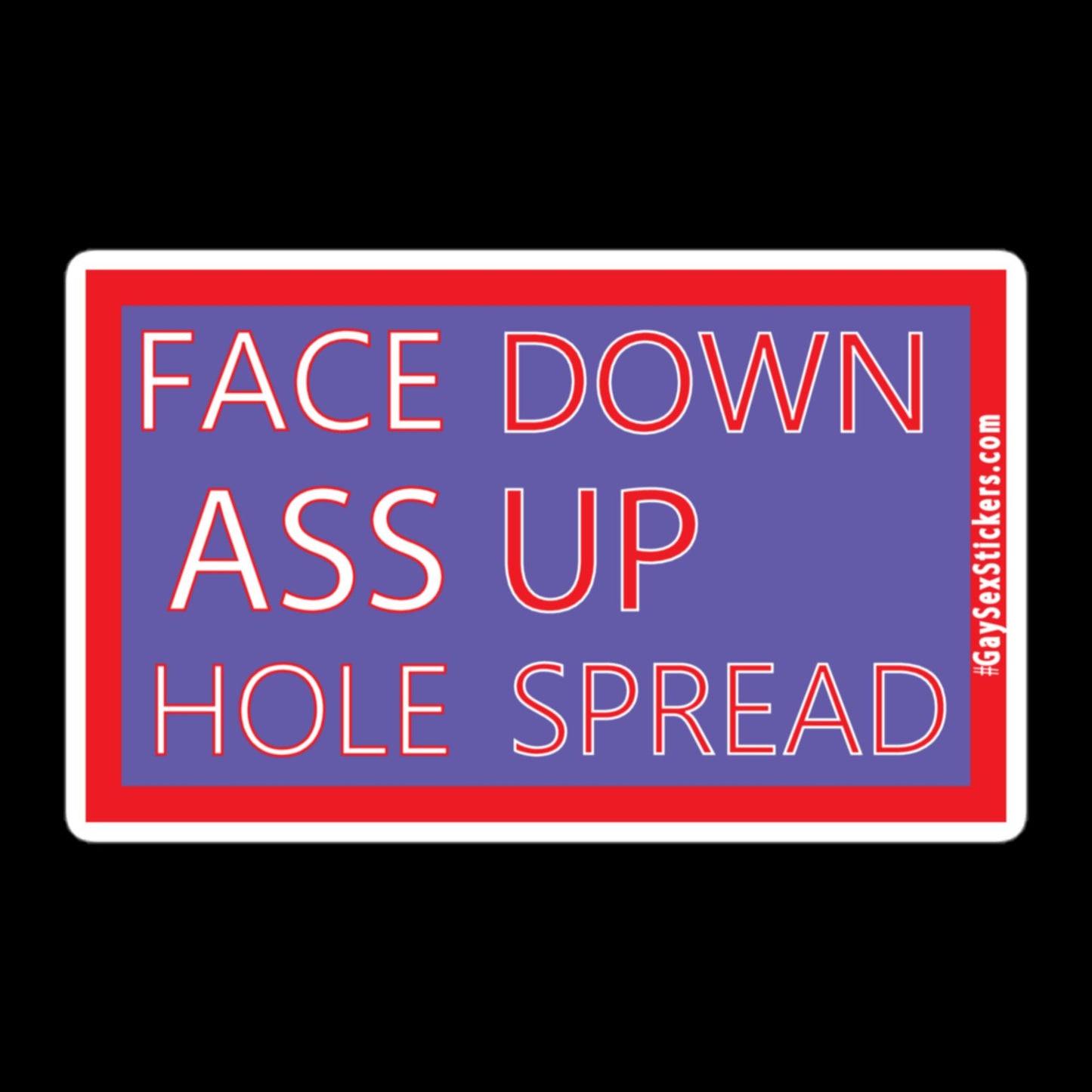 Face Down Ass Up Hole Spread Sticker